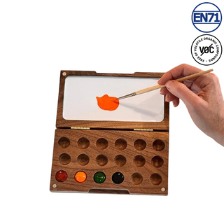 Wooden Watercolour Palette, Hand-crafted