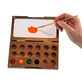 Wooden Watercolour Palette, Hand-crafted